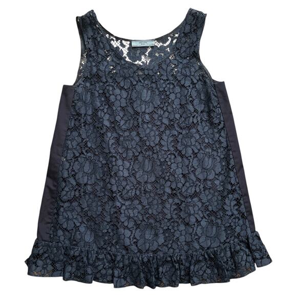 Pada Blue Scoop Neck Sleeveless Tunic Top, XS/US2/IT38 - Picture 1 of 10